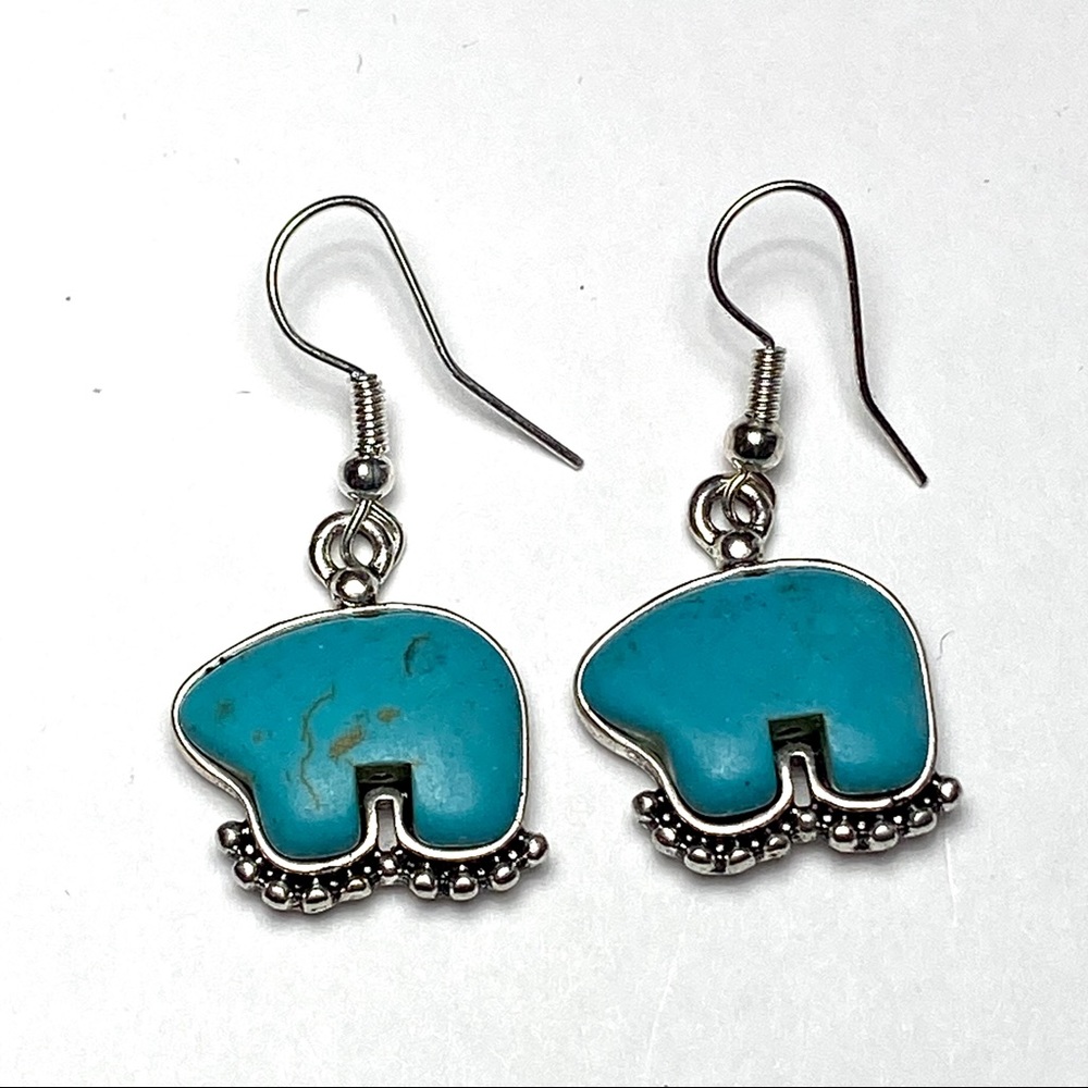 Handmade turquoise earrings
